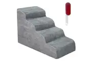 Non-Slip 4 Tiers Dog Ramp/Step/Stair Foam Dog Steps for High Beds or Couches