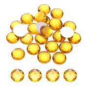 Flat Back Round Acrylic Rhinestones,30mm Yellow Flatback Crystal 25Pcs