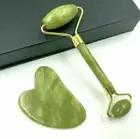 Jade Roller and Gua Sha Board Massager Set for Face Body Anti-Ageing Therapy