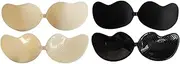 [Bellcon] Self-Adhesive Invisible Bra Pads for Women Backless Strapless Dresses Push Up Bra Cups for Low Cut Tops and Halters