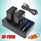 2X NP-FW50 Battery + Dual Charger Replace For Sony Alpha A5100 A6500 A6300 A6000