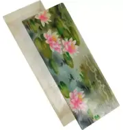 Capiz Shell Trinket Box, 9", Lotus