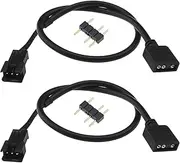 Pack of 2 3-Pin RGB Light Strips Conversion Cable Computer Motherboard Lighting Conversion Line Compatible with Alphacool Ice Control Systems 3-Pin to 3-Pin ARGB 30 cm