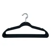 Simplify 25 Pack Slim Velvet Suit Hangers in Black