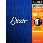 Elixir 12002 Nanoweb Electric Guitar Strings - Super Light Gauge - 09-42