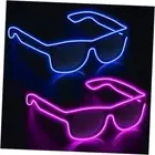 Wireless Led Light up Glasses 2 Pack Glow in The Dark Neon Rave Blue + Pink