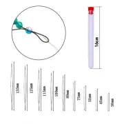 9Pcs Steel Big Eye Collapsible Beads Needle Thread Sewing Needles DiffereWW