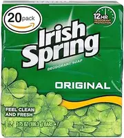 Irish Spring Deodorant Soap Scent, 20 Count, Original 75 Ounce