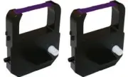 (2 pack) LATHEM 7500E TIME CLOCK RIBBON VIS6008 COMPATIBLE, Purple Ink