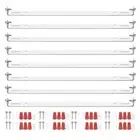 8 Set 195mm (7.68") Universal Light Fixture Mounting Bracket Kit with Screw