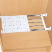 Metal Storage Rack Adjustable Organizer, Expandable Closet Tension Shelf, Org...