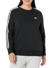adidas Women's Essentials 3-Stripes Fleece Sweatshirt Plus Size 4X