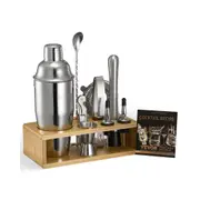 VEVOR Cocktail Shaker Set 10 Pcs Bartender Kit Stainless Steel Bar Tools Silver