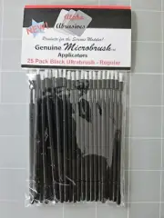Alpha Genuine Microbrush Applicators Black Regular Ultrabrush (Pk/25)