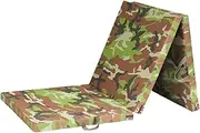 Hellery Tri Fold Folding Exercise Mat with Carrying Handles Stretch Mat Pilates Pad