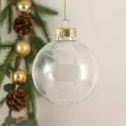 10X Clear Christmas Balls Baubles Fillable Xmas Tree Hanging Ball Decor Ornament