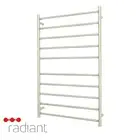 Radiant RTR04 Heated Towel Rail-750 x 1200mm-Brushed Satin-Bottom Right Wiring