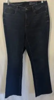 Talbots Jeans Womens 16 Plus Barely Boot Curvy High Rise Flawless Wide Leg Dark