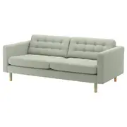 LANDSKRONA 3-seat sofa, Gunnared light green/wood