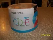 Memorex CD-R 50 Pack Spindle 52x 700Mo 80min Recordable CD-R Brand New Sealed
