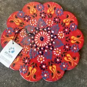 Aydi Turkish Trivet Hand painted Ceramic Hot Plate Garden Flowers NEW *read