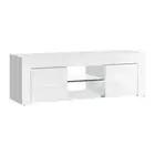NNEDSZ 130cm High Gloss TV Stand Entertainment Unit Storage Cabinet Tempered Gla