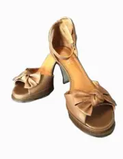 $99 NEW Franco Sarto Women's Brown Albergo Sandals Shoes Heels Sz 8 or 8.5