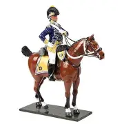 W. Britain - Gloss British 10th Light Dragoons Officer Mounted, 1795 47060