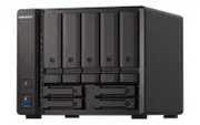 QNAP TS-h973AX-8G,9-bay NAS, AMD Ryzen V1500B 4C 8T 2.2GHz, 8GB DDR4 SODIMM, 5 x 2.5"/3.5" SATA 6Gbps + 2 x 2.5" U.2 NVMe PCIe Gen3 x4 / 2.5" SATA, 3 Years WTY