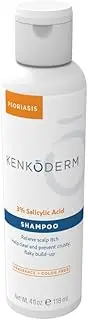 Kenkoderm Psoriasis Therapeutic Shampoo with 3% Salicylic Acid - 4 oz | 1 Bottle | Dermatologist Developed | Fragrance + Color Free