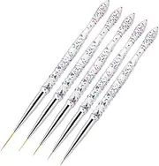 Vaguelly 5pcs Nail Art Drawing Tools Durable Manicure Pens for DIY Nail Art Elegant Design Manicure Salon Accessories