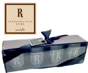 Cosmopolitan Home by Mud Pie Glasses Monogramed R - DOF Set of 4