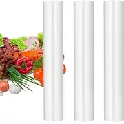 EZONEDEAL 5/6 Packs Vacuum Food Sealer Roll Bags, 28cm*6m Food Vacuum Seal Bags PAPE Seal Storage Heat Commercial Grade Bag Rolls Compatible,BPA Free (3)