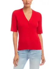 Karen Kane Short Sleeve Ribbed Cardigan