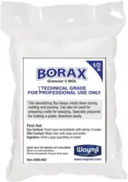 Borax Flux 1/2 Pound Melting Gold Silver Crucible Glaze Jewelry Casting 8oz
