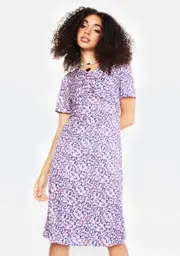 Lavender Floral Harmony Midi Dress