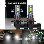 HOCOLO 2x F2 9006 HB4 6000K Car LED Fog Lights Replace Halogen Bulbs,3570 CSP-Chips 80W 2000LM,Bright IP68 Waterproof Vehicle Lamp Accessories Exterior Automotive (White, 9006/HB4)