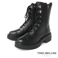 在飛比找momo購物網優惠-【TINO BELLINI 貝里尼】巴西進口個性繫帶拉鏈厚底