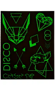 [In Your Dreams] Disco UV Temporary Tattoos