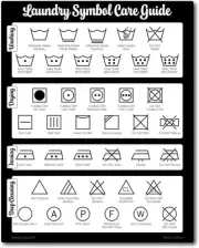 Farmhouse Laundry Symbols Magnet, 8x10 8"W x 8"H, Black & White