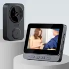 Intercom Video Door Bell with 4 3 Screen Wireless Phone Security Camera