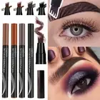 3D Waterproof Microblading Eyebrow Pen Enhancer Tint 4 Fork Tip Tattoo Pencil