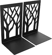 2pcs Decorative Bookends Hollow Iron Art Book Stoppers for Organizing Books Magazines Sturdy and Design with Smooth Surface for Tidy Desktop