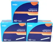MEIJER Tampons Super Plus Absorbency Cardboard Applicator Tampon - 120 CT