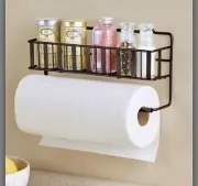 Kitchen Wall Mounted Shelf With Paper Towel Holder (col) J5