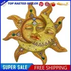 Indoor Sun Moon Metal Iron Wall Hanging Decor Rust-proof Outdoor Artistic Works