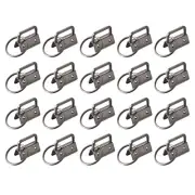 40Pcs 26mm Key Fob Hardware with Keychain Ring for Webbing, Dark Nickel