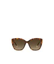 Geometric frame sunglasses 57 Havana