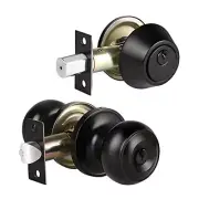 Deadbolt and Door Knob Set, 3 Pack Single Keyed Deadbolt Lockset - KEYED ALIKE