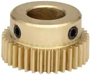 1 Piece Spur Gear 0.5M-36T/38T Bore 4/5/6/6.35/7/8 Mm Copper Brass Mini Worm Gear Teeth Height 5 Mm For Transmission Accessories(6.35 mm,0.5M - 36 Teeth)